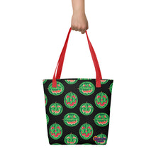 Load image into Gallery viewer, Summer Pumpkins on Black Tote bag