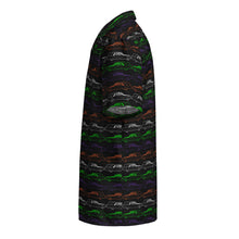Load image into Gallery viewer, Colorful Hearses Black Unisex Button Up