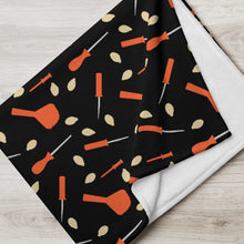 Load image into Gallery viewer, Pumpkin Carving Kit Throw Blanket