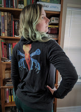 Load image into Gallery viewer, Raven Crossbones zip hoodie