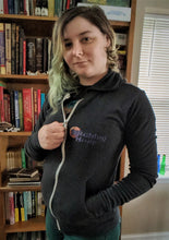 Load image into Gallery viewer, Raven Crossbones zip hoodie