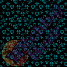 Load image into Gallery viewer, Triskele Skater Dress Black & Teal