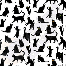 Load image into Gallery viewer, Playful Black Cats Leggings White