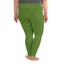 Load image into Gallery viewer, Playful Black Cats Plus Size Leggings Green