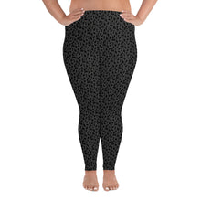 Load image into Gallery viewer, Playful Black Cats Plus Size Leggings Grey