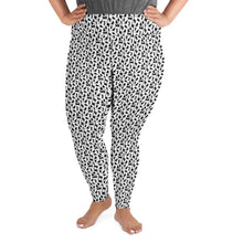Load image into Gallery viewer, Playful Black Cats Plus Size Leggings White