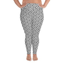 Load image into Gallery viewer, Playful Black Cats Plus Size Leggings White