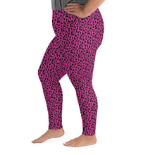 Load image into Gallery viewer, Playful Black Cats Plus Size Leggings Pink