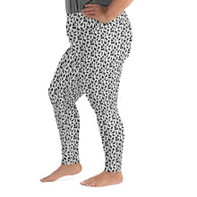 Load image into Gallery viewer, Playful Black Cats Plus Size Leggings White