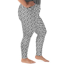 Load image into Gallery viewer, Playful Black Cats Plus Size Leggings White