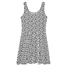 Load image into Gallery viewer, Playful Black Cats Skater Dress White