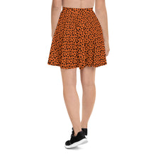 Load image into Gallery viewer, Playful Black Cats Skater Skirt Orange