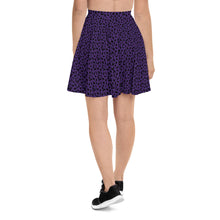 Load image into Gallery viewer, Playful Black Cats Skater Skirt Purple