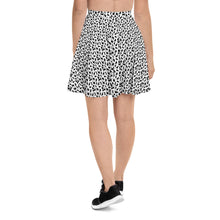 Load image into Gallery viewer, Playful Black Cats Skater Skirt White