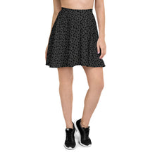 Load image into Gallery viewer, Playful Black Cats Skater Skirt Grey