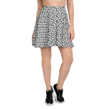 Load image into Gallery viewer, Playful Black Cats Skater Skirt White