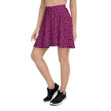Load image into Gallery viewer, Playful Black Cats Skater Skirt Pink