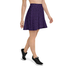 Load image into Gallery viewer, Playful Black Cats Skater Skirt Purple