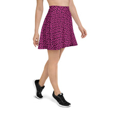 Load image into Gallery viewer, Playful Black Cats Skater Skirt Pink