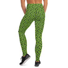 Load image into Gallery viewer, Playful Black Cats Leggings Green