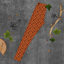 Load image into Gallery viewer, Playful Black Cats Leggings Orange