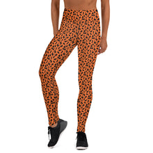 Load image into Gallery viewer, Playful Black Cats Leggings Orange