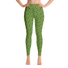 Load image into Gallery viewer, Playful Black Cats Leggings Green
