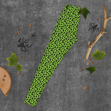 Load image into Gallery viewer, Playful Black Cats Leggings Green