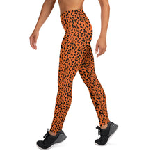 Load image into Gallery viewer, Playful Black Cats Leggings Orange