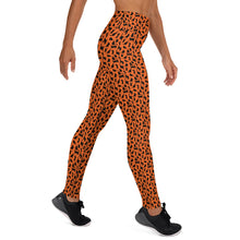 Load image into Gallery viewer, Playful Black Cats Leggings Orange