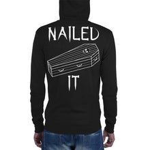 Load image into Gallery viewer, Nailed It Coffin zip hoodie