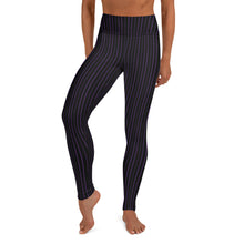 Load image into Gallery viewer, Thorn Stripe Leggings in Black & Purple