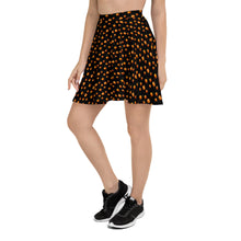 Load image into Gallery viewer, Pumpkin Dot Skater Skirt