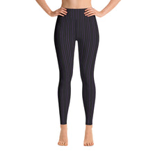 Load image into Gallery viewer, Thorn Stripe Leggings in Black & Purple