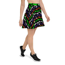 Load image into Gallery viewer, Colorful Coffins Skater Skirt