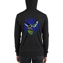 Load image into Gallery viewer, Night Flight Bats & Flowers zip hoodie