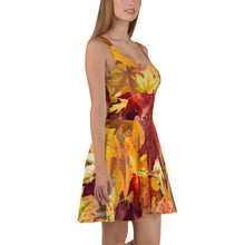 Load image into Gallery viewer, Autumn Leaves Skater Dress