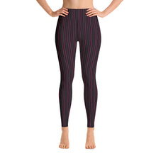 Load image into Gallery viewer, Thorn Stripe Leggings in Black & Pink