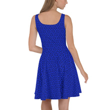 Load image into Gallery viewer, Triskele Skater Dress Blue & Black
