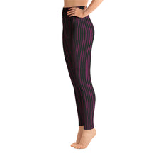 Load image into Gallery viewer, Thorn Stripe Leggings in Black & Pink