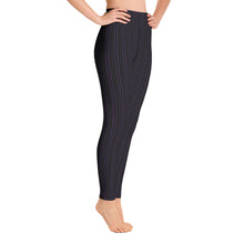 Load image into Gallery viewer, Thorn Stripe Leggings in Black & Purple