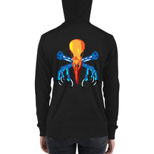 Load image into Gallery viewer, Raven Crossbones zip hoodie