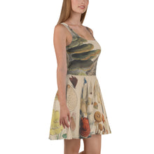 Load image into Gallery viewer, Vintage Fungi Illustrations Skater Dress