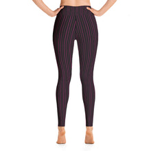 Load image into Gallery viewer, Thorn Stripe Leggings in Black & Pink