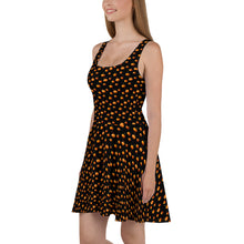 Load image into Gallery viewer, Pumpkin Dot Skater Dress