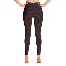 Load image into Gallery viewer, Thorn Stripe Leggings in Black & Red