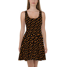 Load image into Gallery viewer, Pumpkin Dot Skater Dress