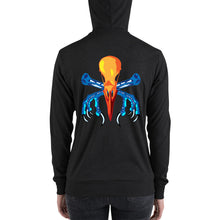 Load image into Gallery viewer, Raven Crossbones zip hoodie