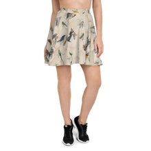 Load image into Gallery viewer, Vintage Jamaican Bird Illustrations Skater Skirt