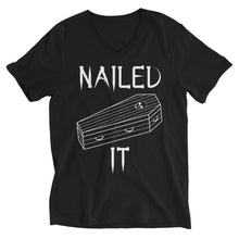 Load image into Gallery viewer, Nailed It Coffin V-Neck T-Shirt